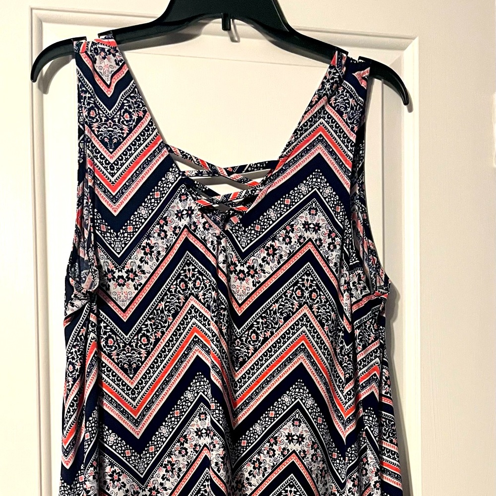 Blue & pink flowy dress size XXL